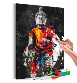 DIY panel met kleine buddha cm. 40x60