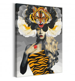 Raamat teeb sinust leopard tüdruk kollaste lilledega cm. 40x60