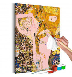 Naivi „pasidaryk pats“ tapyba su šviesiaplauke mergina 40x60 ARREDALACASA