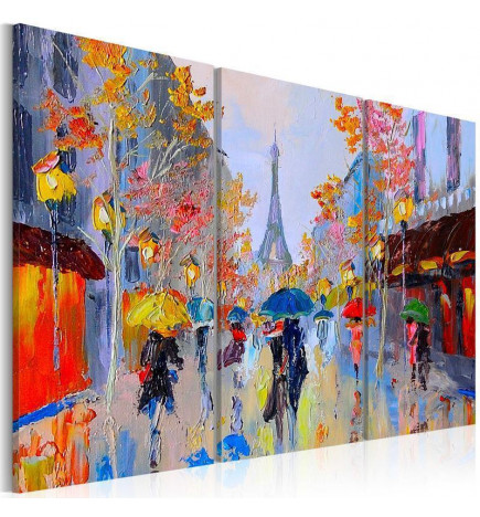 Quadro pintado à mão - Rainy Paris