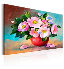 geschilderd met bloem boeket Arredalacasa cm.60x40