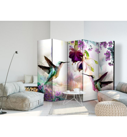 Room Divider - Hummingbirds and Flowers II