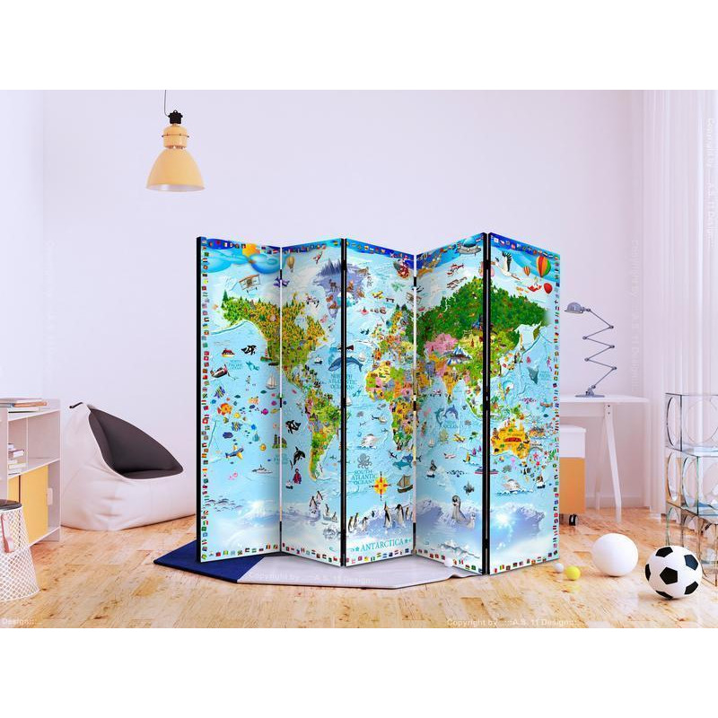 128,00 € Room Divider - World Map for Kids II