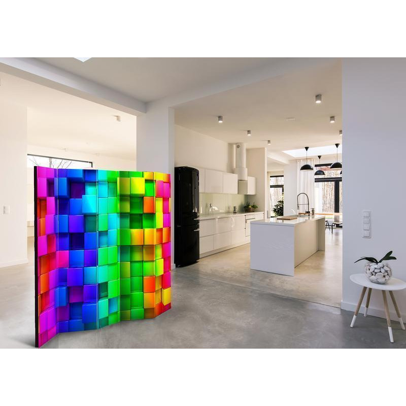128,00 € Room Divider - Colourful Cubes II