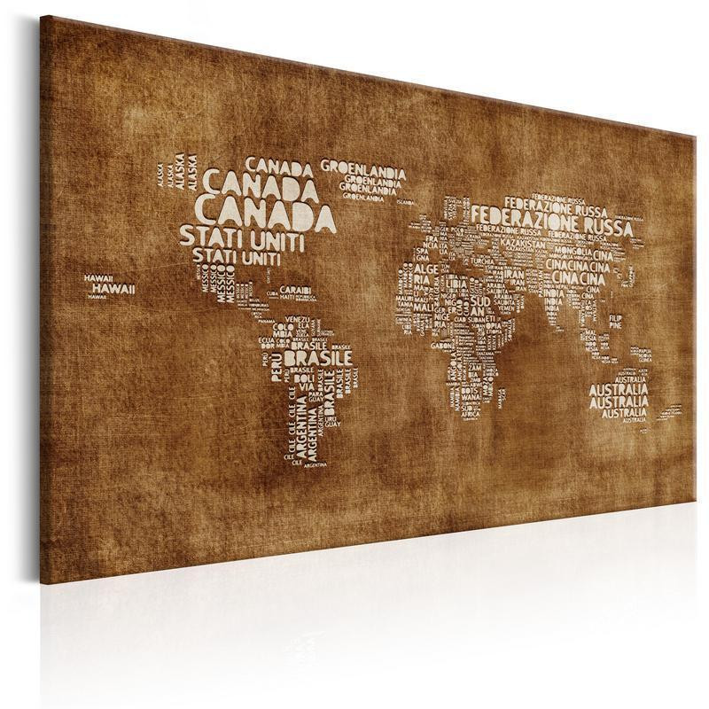 68,00 € Decorative Pinboard - The Lost Map [Cork Map - Italian Text]