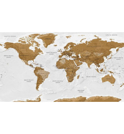 Fotobehang - World Map: White Oceans II
