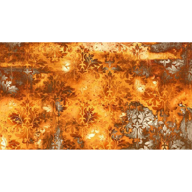 97,00 € Fototapeta - Orange motif - background with numerous ornaments and scratch effect