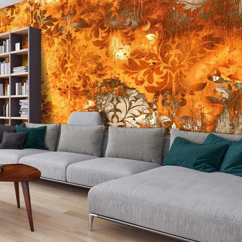 97,00 € Wall Mural - Orange motif - background with numerous ornaments and scratch effect