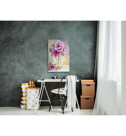 „Pasidaryk pats“ tapyba su purpurinėmis gėlėmis 40x60 cm. ĮRENKITE SAVO NAMUS