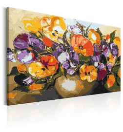„Pasidaryk pats“ tapyba spalvotomis gėlėmis cm. 60x40 - Įrenkite savo namus