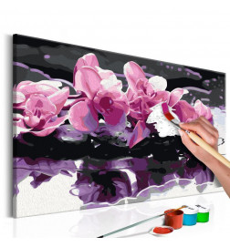 Tableau à peindre par soi-même - Orchidée violette