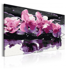 Cuadro para colorear - Orquídea púrpura