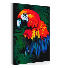 DIY canvas painting - Parrot