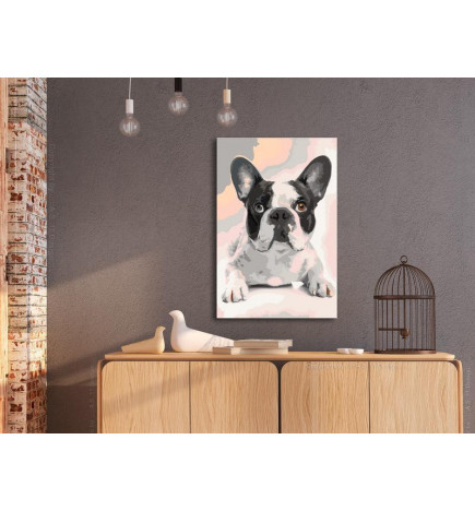 DIY foto met een zwarte en witte honden cm.40x60 ARREDALACASA