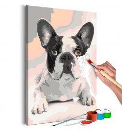 DIY slika s črno-belim psom cm.40x60 ARREDALACASA