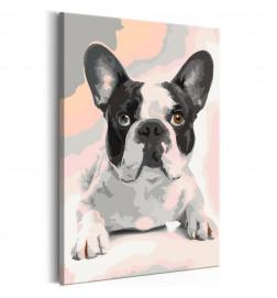 DIY canvas painting - French Bulldog