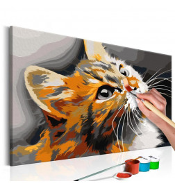 DIY slikanje z mačko cm. 60x40 opremite svoj dom