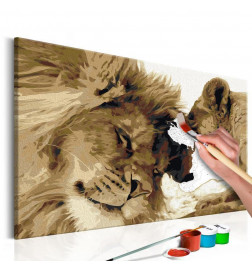 Quadro pintado por você - Lions In Love