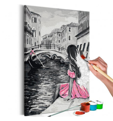 Quadro pintado por você - Venice (A Girl In A Pink Dress)