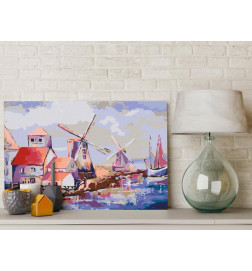 Quadro pintado por você - Windmills (Landscape)