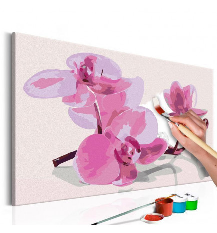 Tableau à peindre par soi-même - Fleurs d'orchidée