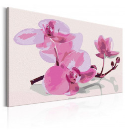 DIY canvas painting - Orchid Flowers