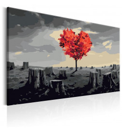 Quadro pintado por você - Heart-Shaped Tree