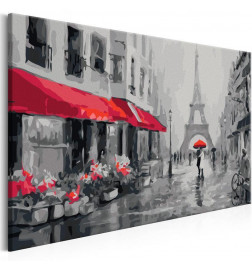Cuadro para colorear - París, bañado por la lluvia