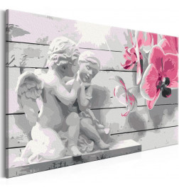 DIY canvas painting - Angels (Pink Orchid)