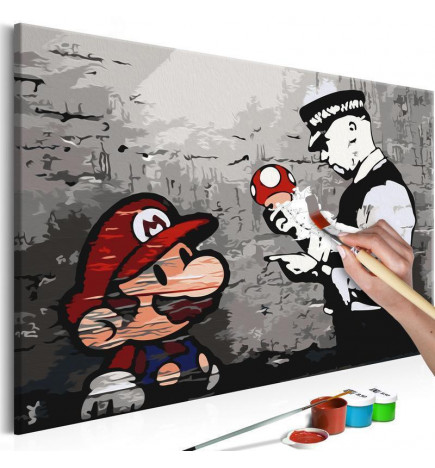 Malen nach Zahlen - Mario (Banksy)