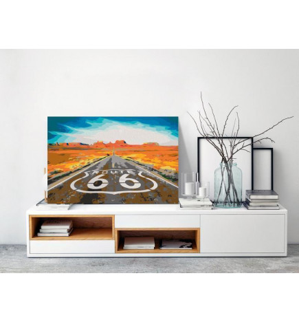 DIY canvas painting - Route 66