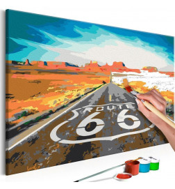 DIY canvas painting - Route 66