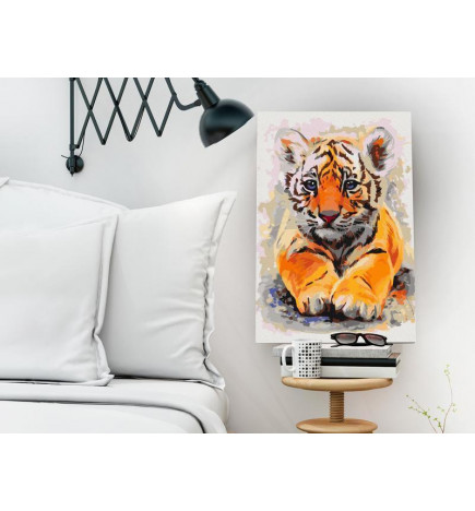 DIY glezna ar tīģera mazuli cm.40x60 ARREDALACASA