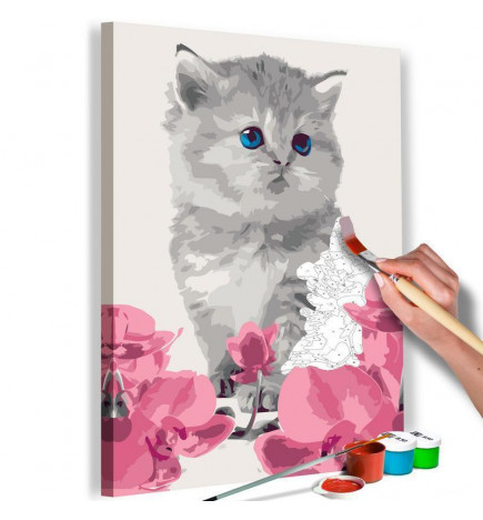 DIY canvas painting - Kitty Cat
