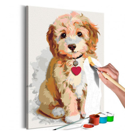DIY panel met een hondencm. 40x60