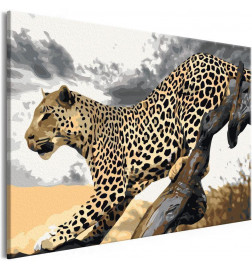 DIY canvas painting - Cheetah