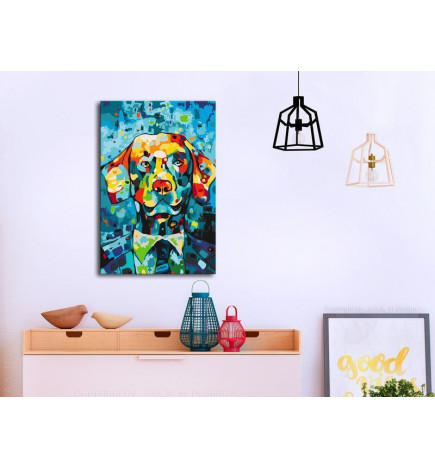 DIY slika z elegantnim psom cm.40x60 ARREDALACASA