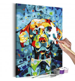 DIY canvas painting - Dog Portrait