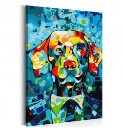 DIY canvas painting - Dog Portrait