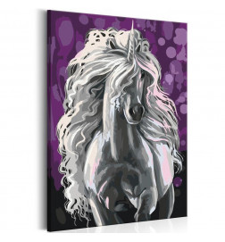 Quadro pintado por você - White Unicorn