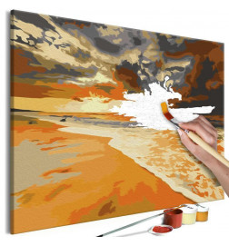 DIY canvas painting - Golden Beach