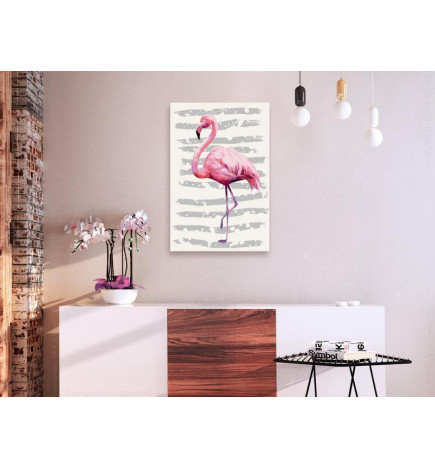 DIY bilde rozā pelikāns 40x60 cm. APRĒĶĒ SAVU MĀJU