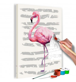„Pasidaryk pats“ paveikslėlis rožinis pelikanas 40x60 cm. ĮRENKITE SAVO NAMUS