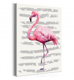 DIY bilde rozā pelikāns 40x60 cm. APRĒĶĒ SAVU MĀJU