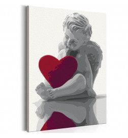 Quadro pintado por você - Angel (Red Heart)
