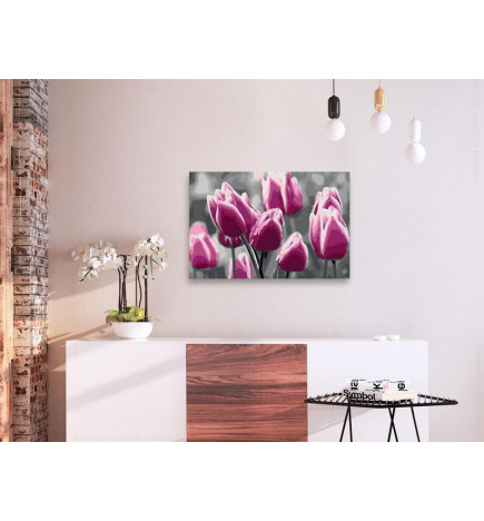 Tableau à peindre par soi-même - Champ de tulipes