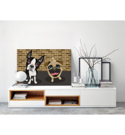 DIY panel met twee honden. 60x40