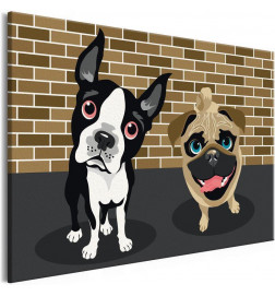 Quadro pintado por você - Cute Dogs