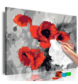 „Pasidaryk pats“ karkasas su raudonomis gėlėmis cm. 60x40 – Įrenkite namus