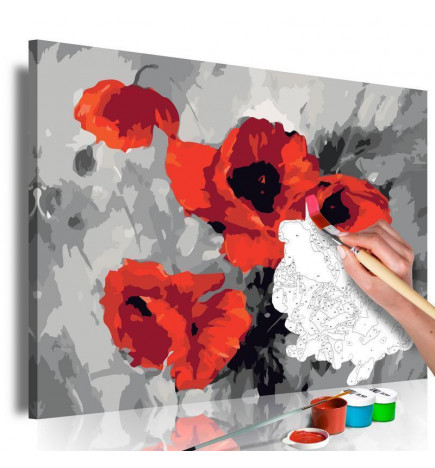 DIY okvir z rdečimi rožami cm. 60x40 - Opremite svoj dom